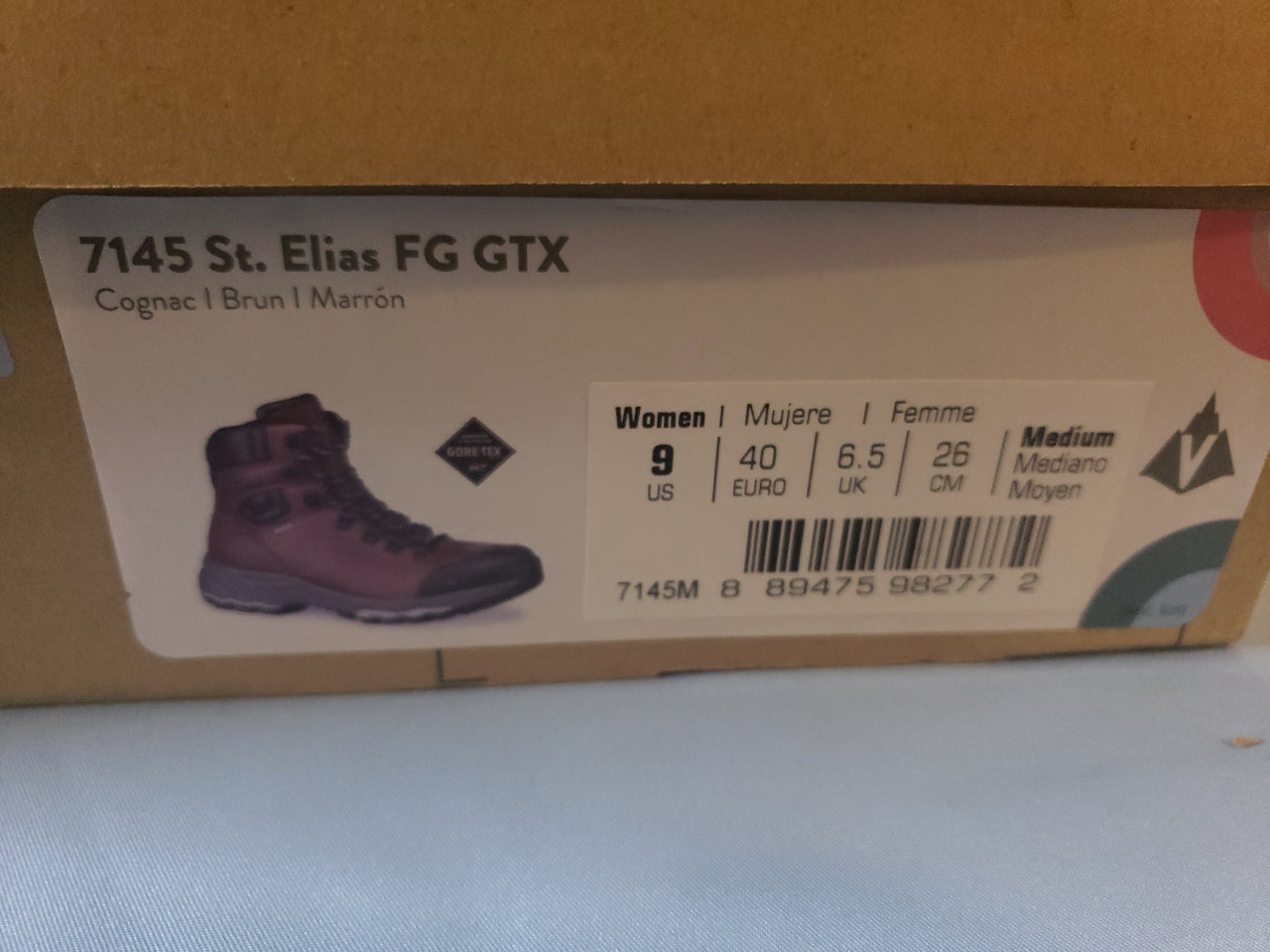 Vasque St. Elias FG  GTX Women's Hiking Boots Cognac Size 9