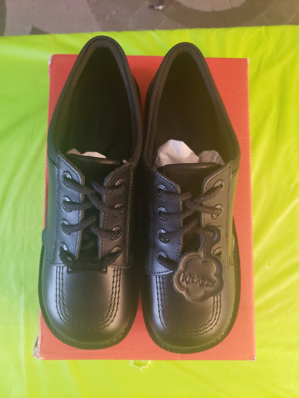 KICKERS WOMEN'S KIK LO MIX LTHR YU SIZE 39 BLK  1-17596