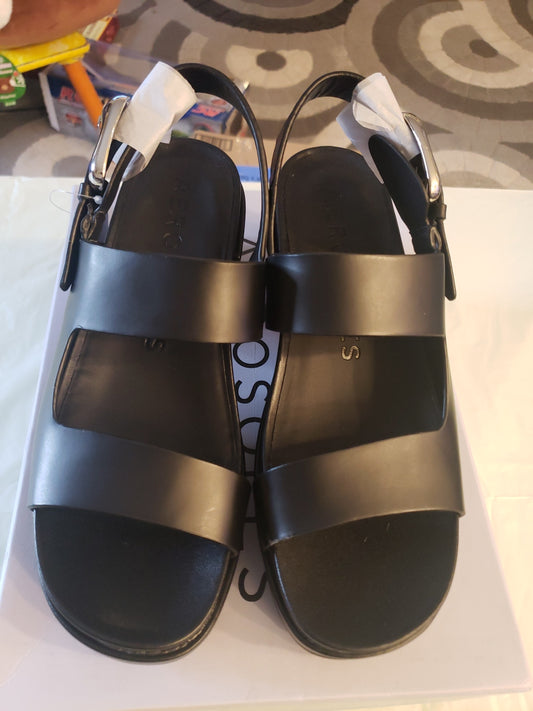 Aerosoles Women's Clarkson Sandals In Black Leather Size 9 M.