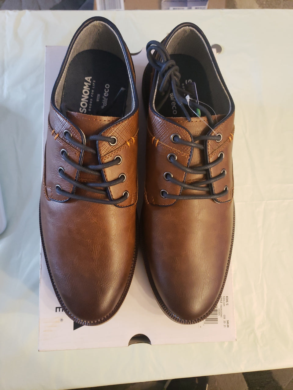 Sonoma Goods For Life Ortholite Eco Men's Freer Cognac Size 9.5