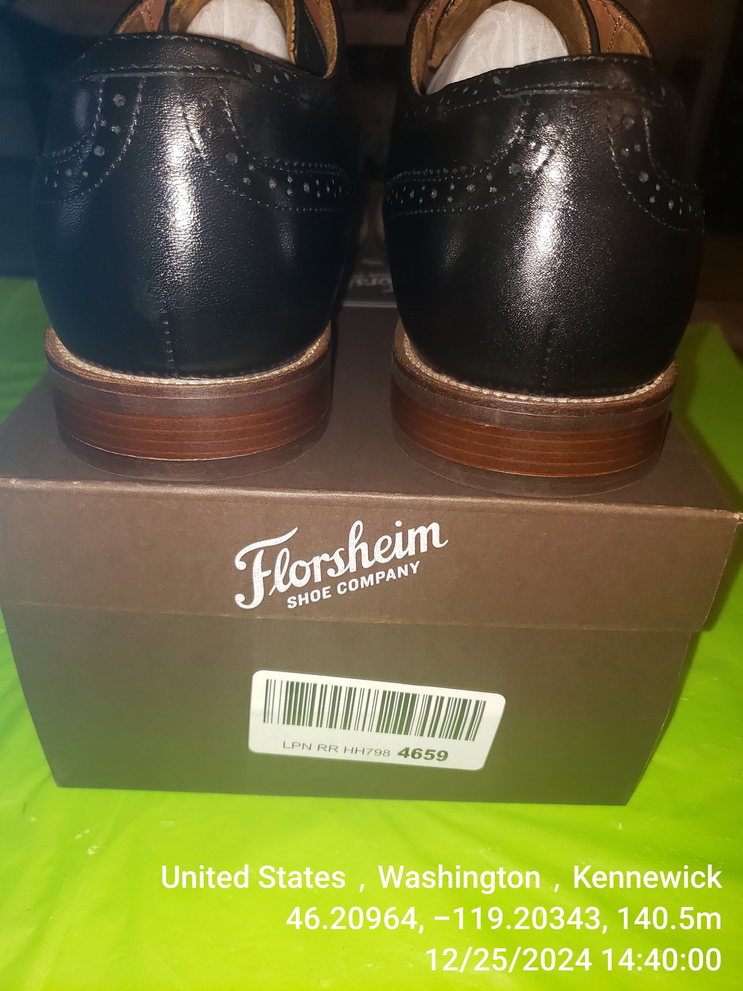 Florsheim Men's Dress Shoes Size 11 W Black Leather