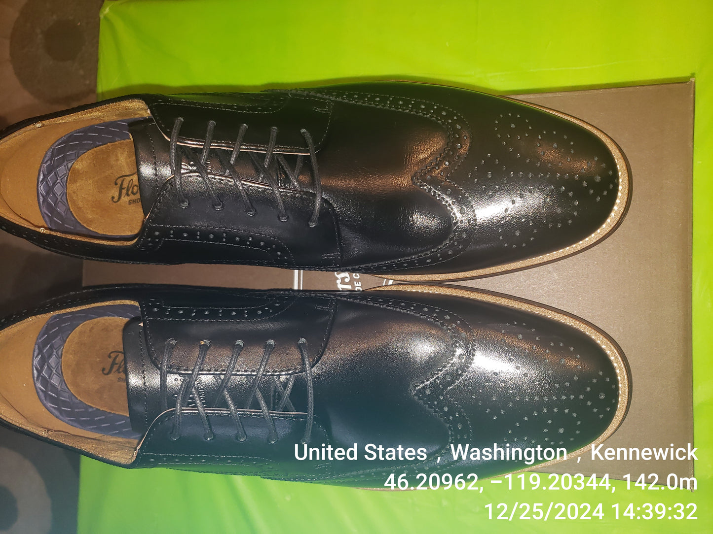 Florsheim Men's Dress Shoes Size 11 W Black Leather